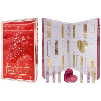   Advent Calendar Christmas Countdown Fragrances FOR HER by Saffron LONDON (RED)