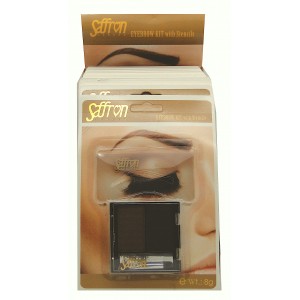 Saffron Eye Brow Powder with Stencils 2 Espresso/Sepia Brown