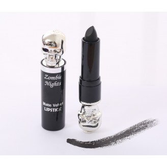 Saffron Zombie Nights Matte Velvet Lipstick  01 True Ebony