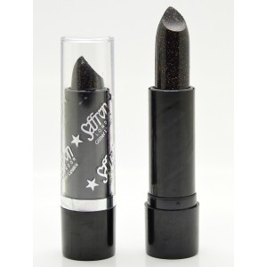 Saffron Glitter Lipstick   Glitter Black