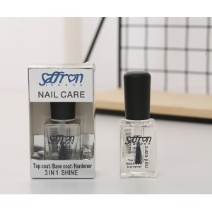 Saffron Nail Care 3in1 Shine Top Coat/Base Coat/Hardener