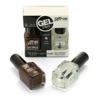 Saffron Gel Effect Nail Polish with Gel Effect Top Coat Set   7 Brown