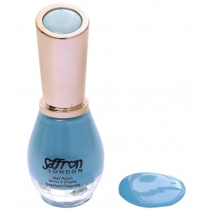 Saffron Nail Polish   Blue Cream 06