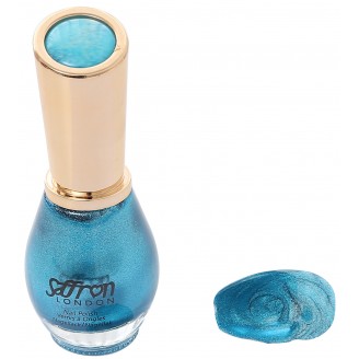 Saffron Nail Polish   Blue Speckle 54