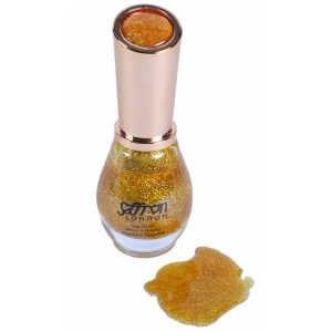 Saffron Nail Polish   Gold Glitter 64