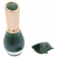 Saffron Nail Polish   Green Glitter 66