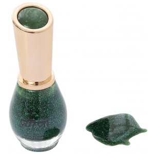 Saffron Nail Polish   Green Glitter 66