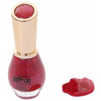 Saffron Nail Polish   Magenta Glitter 62