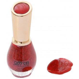 Saffron Nail Polish   Red Glitter 61