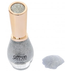 Saffron Nail Polish   Silver Glitter 63