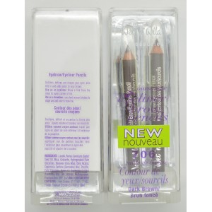 Wet n Wild Eyebrow/ Eyeliner Pencils Duo Pack 706 Dark Brown
