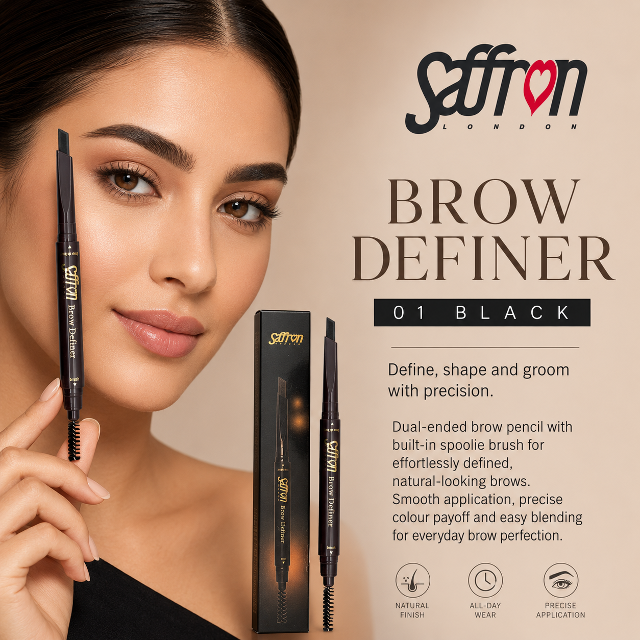 Saffron - Brow #893 (Colour 01 Black) - Image 5