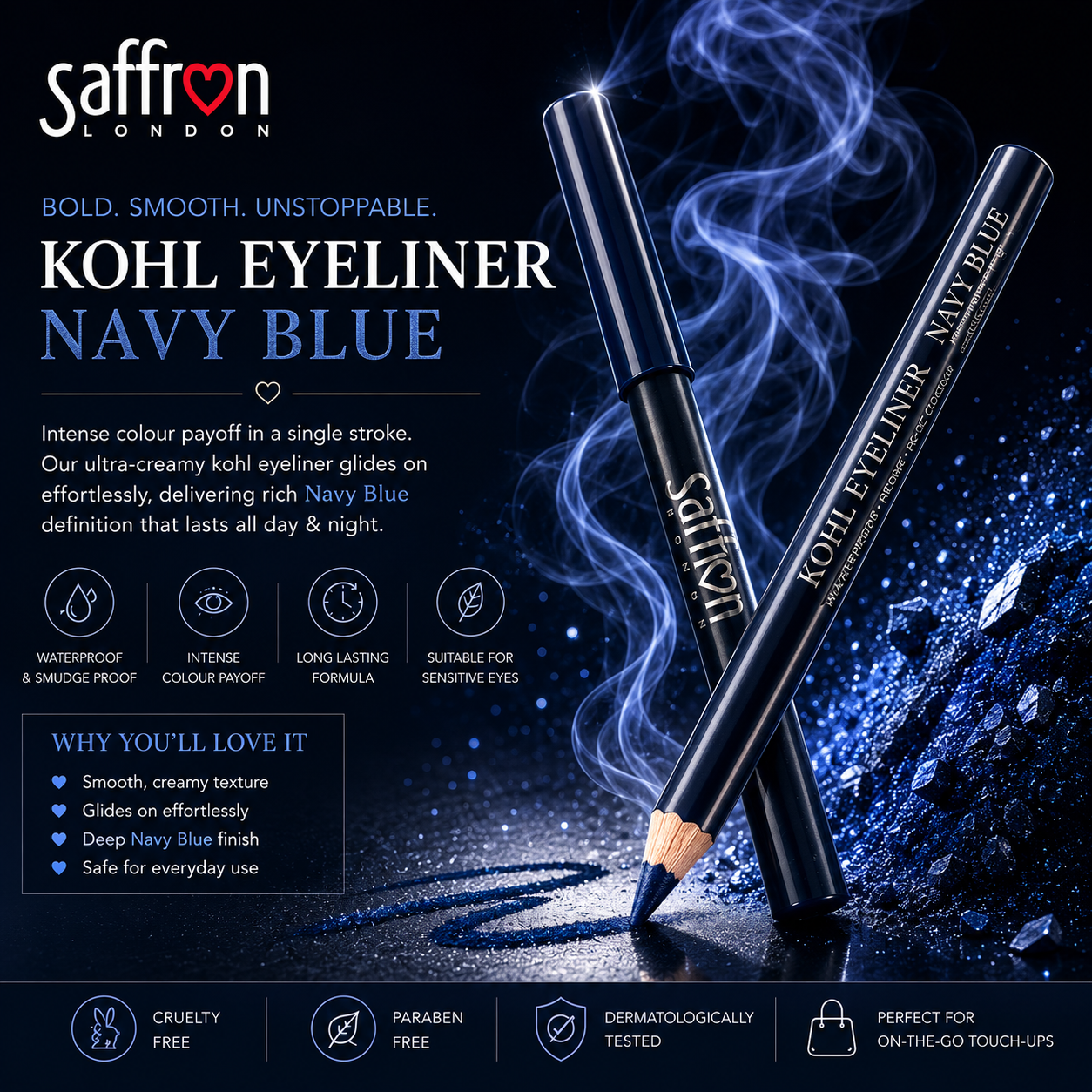 105 Navy Blue Kohl Eyeliner kohl Eyeliner Navy blue