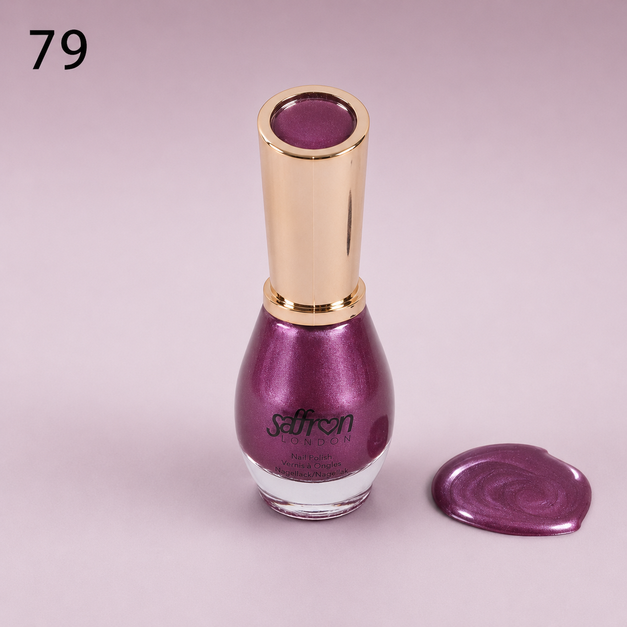 Saffron - Nail Polish #1013 (79 Pearly Plum) - Image 3