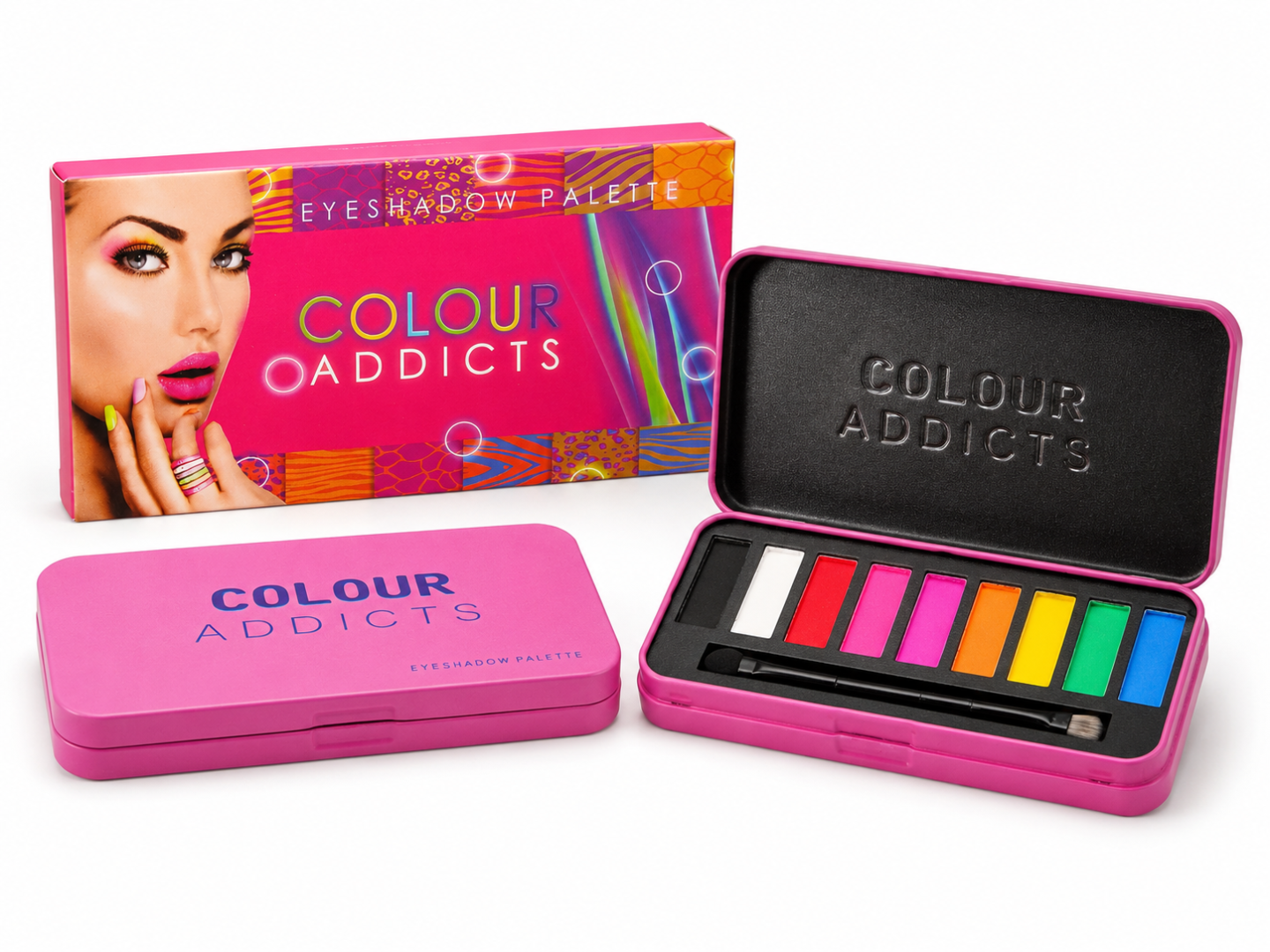 Saffron - 9 Colours Tin Casing EyeShadow - Colour Addicts - Image 5