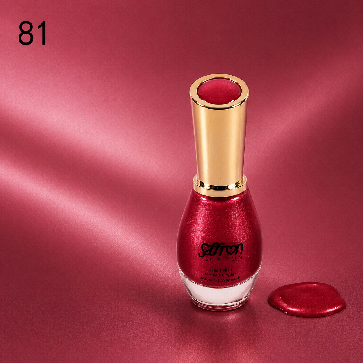 Saffron - Nail Polish #1013 (81 Pearly Ruby) - Image 3