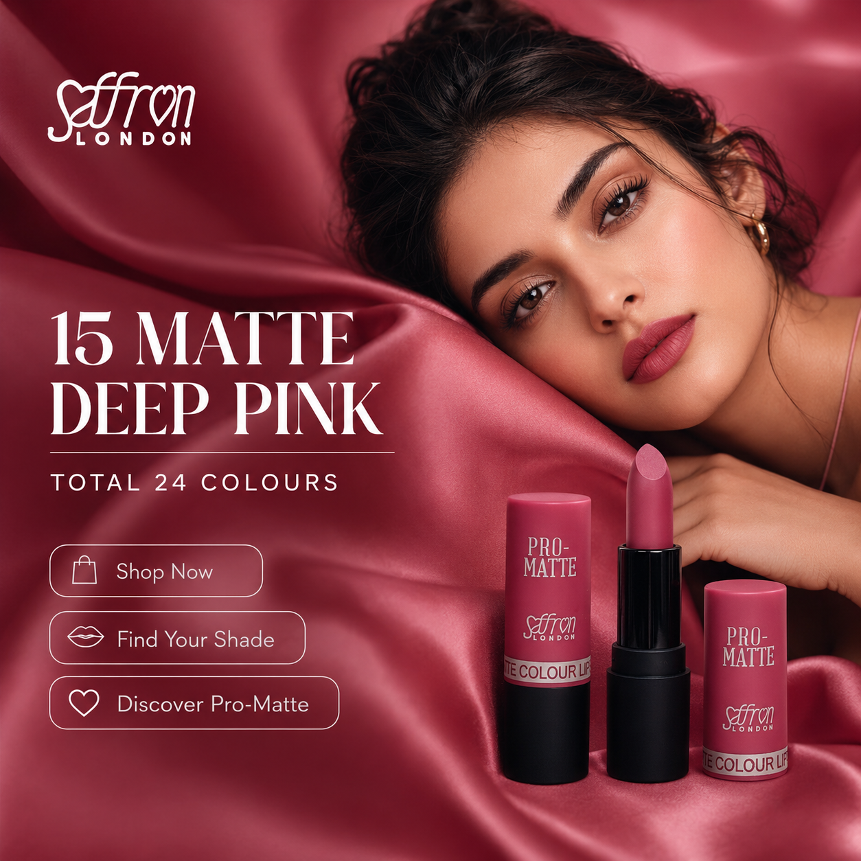 15 Matte Deep Pink matte lipstick